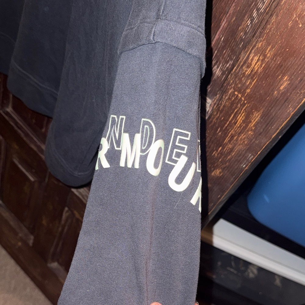 UA Black Casual Quarter Zip Boxy Hoodie - Picture 4 of 4